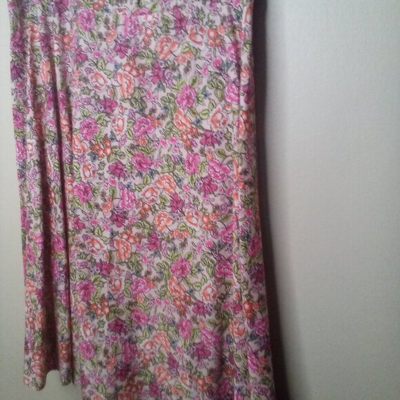 Old Navy Dress S Petite Peasant Short Sleeve Floral Colorful - Picture 7 of 14
